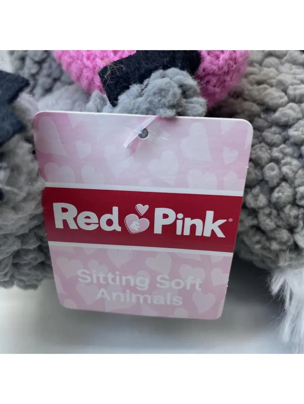 Vintage Dan Dee Collector’s Choice 7” Koala Red Pink Sitting Soft Animals NWT
